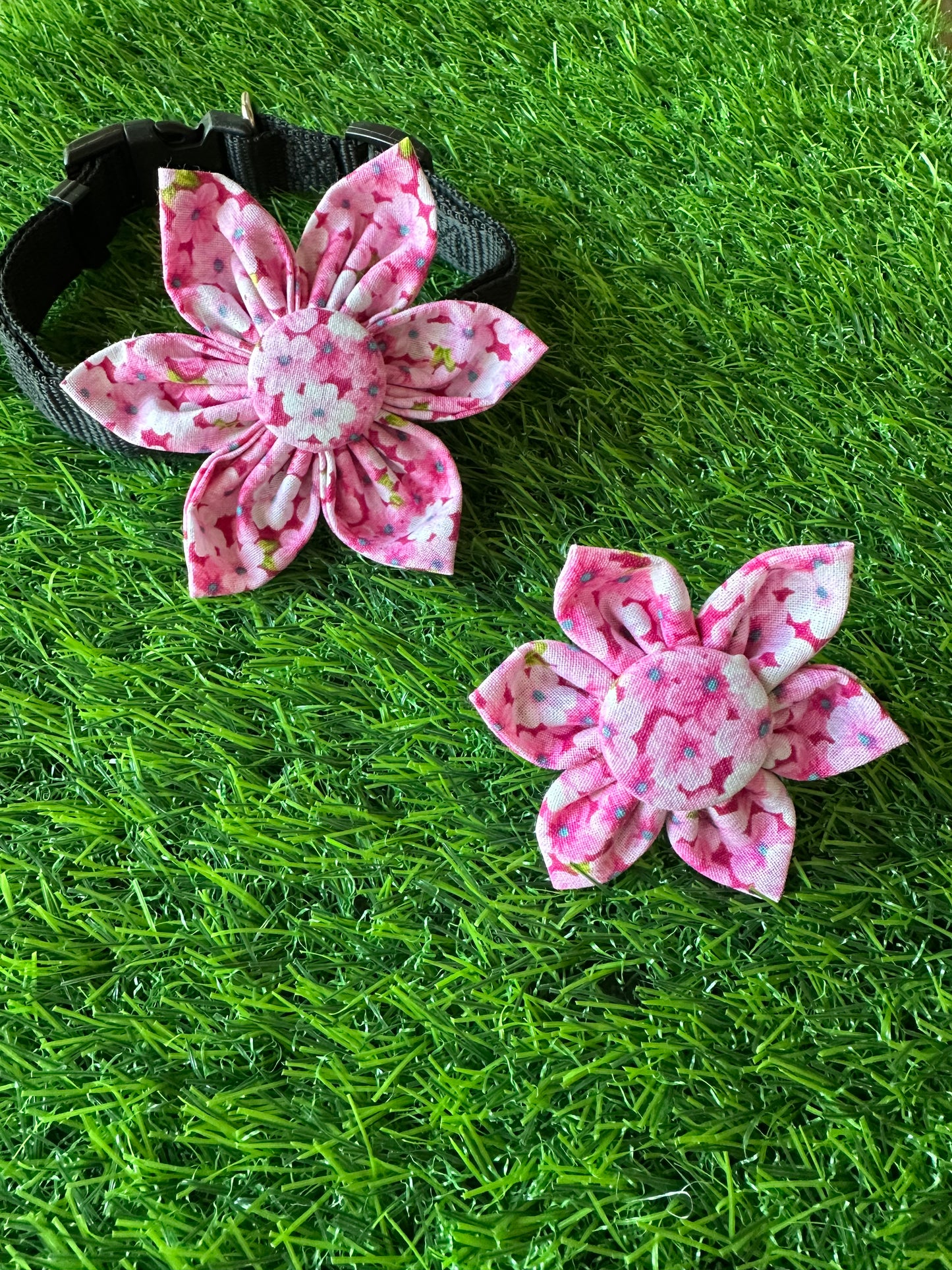 Pink and White Floral Collar Flower
