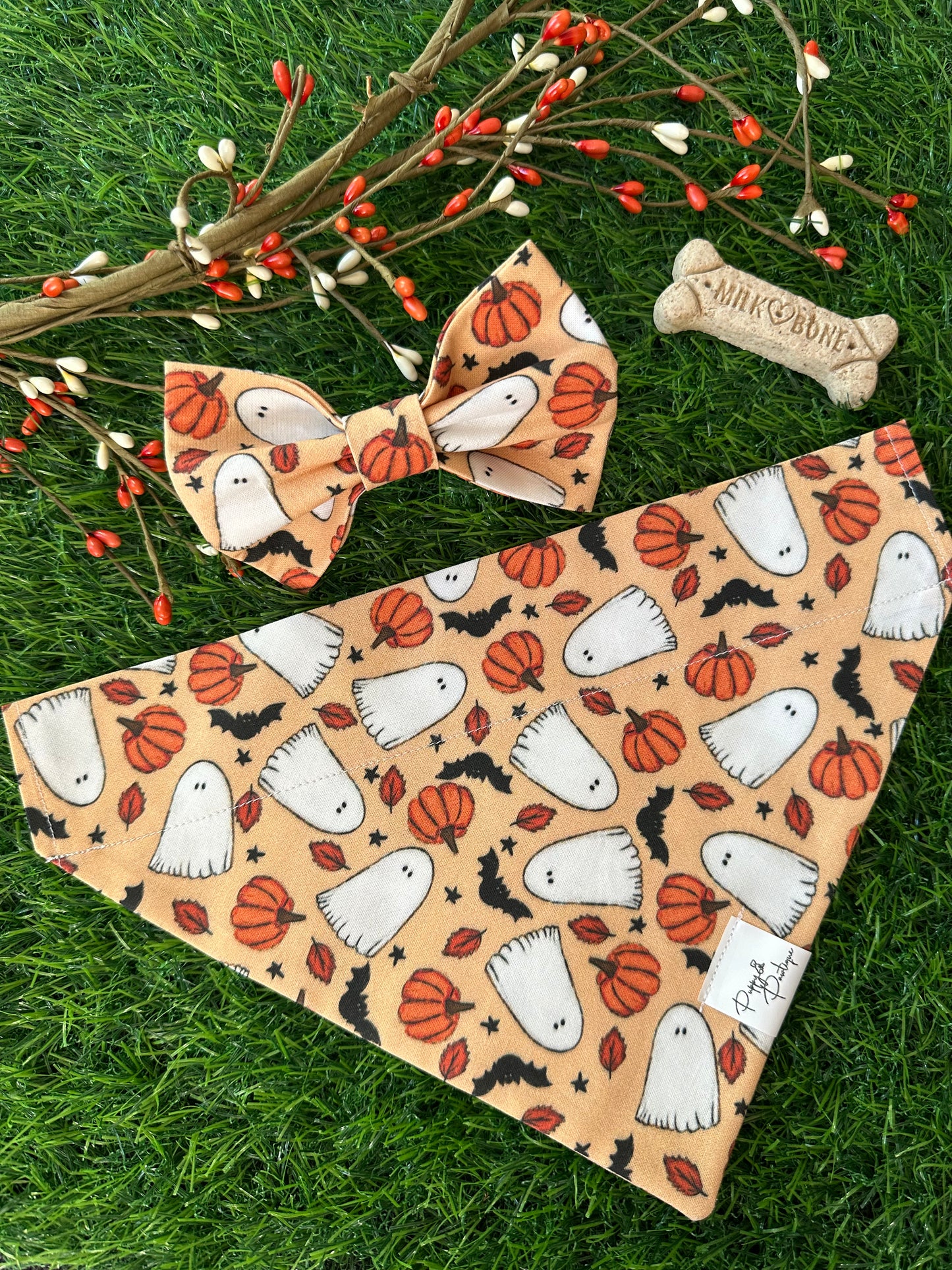 Ghosts, Bats & Pumpkins Dog Bandana