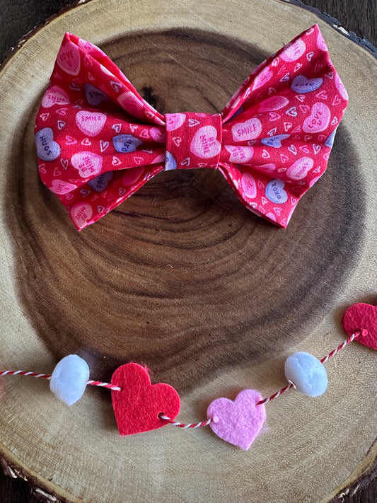 Candy Hearts Bow Tie