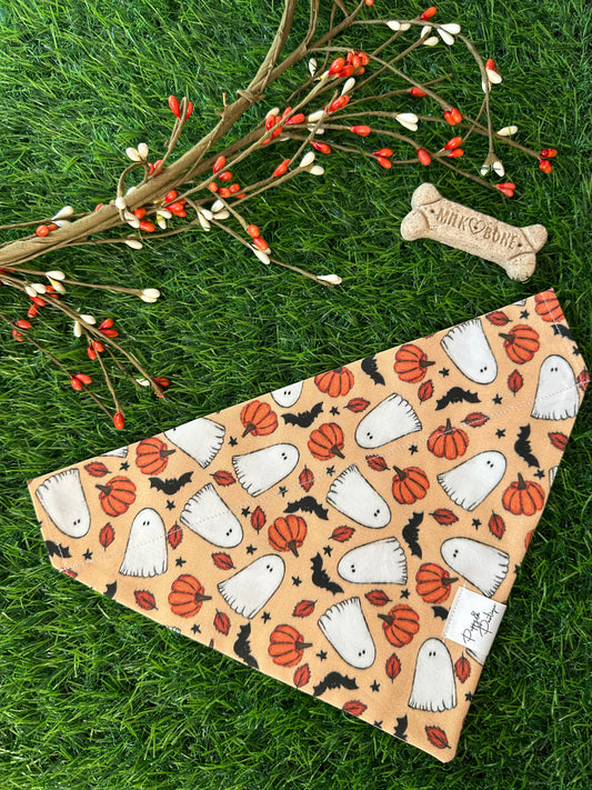 Ghosts, Bats & Pumpkins Dog Bandana