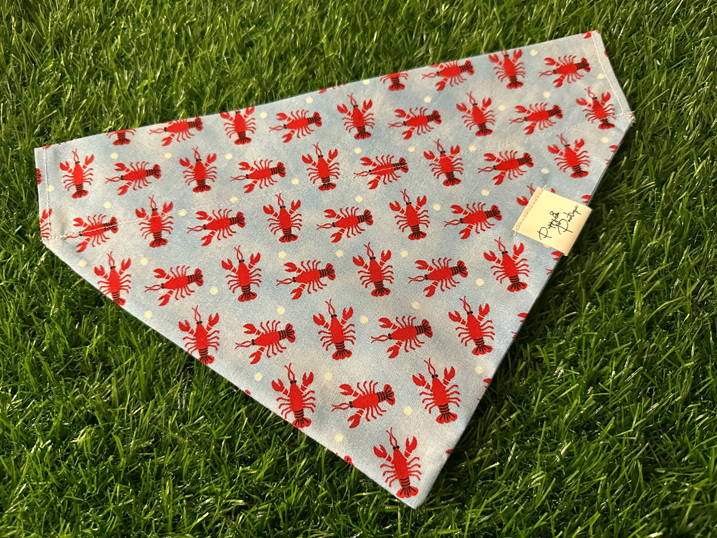 Lobster Polka Dot Dog Bandana