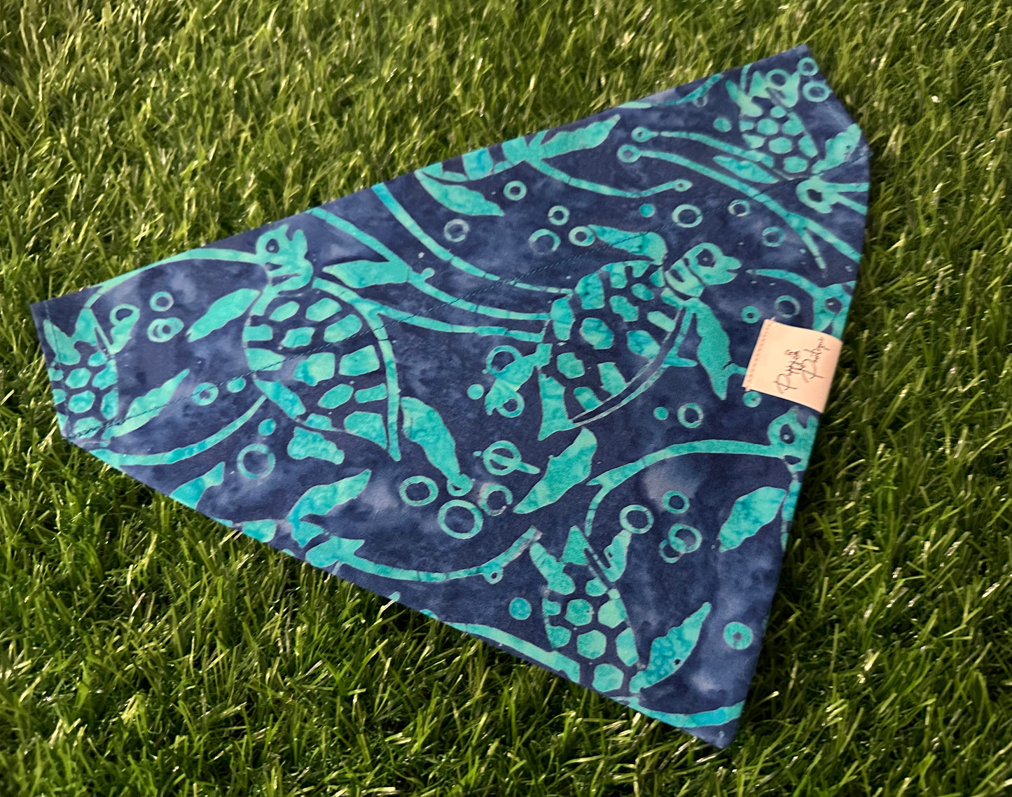 Sea Turtles On Blue Dog Bandana