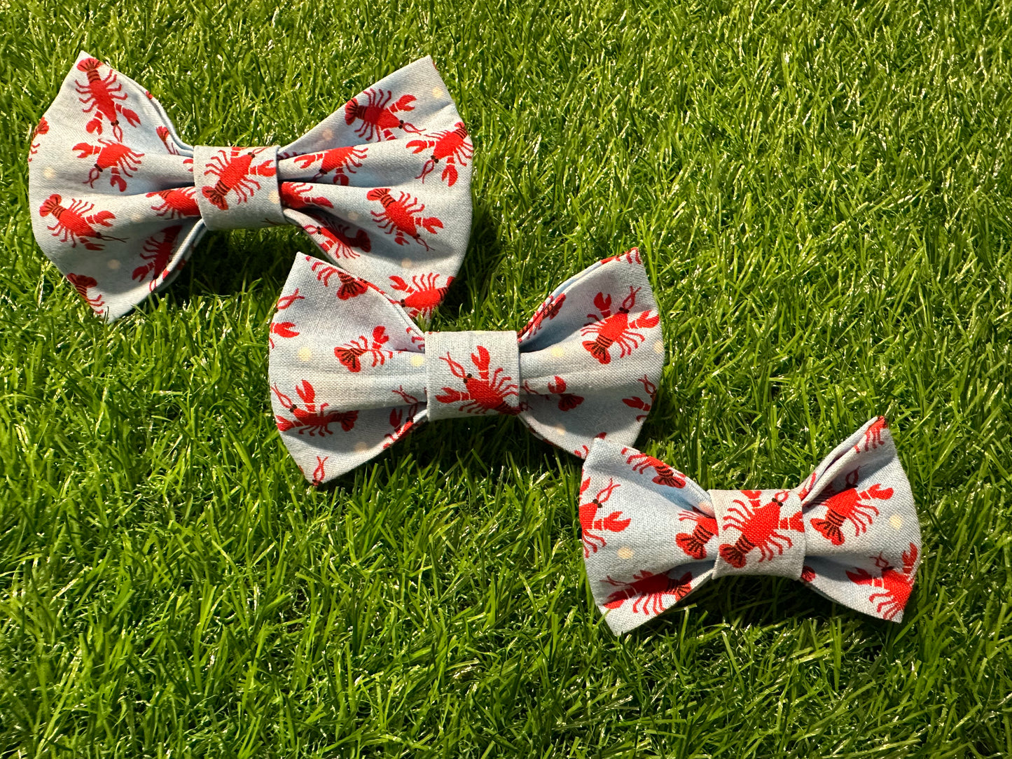 Lobster Polka Dot Bow Tie