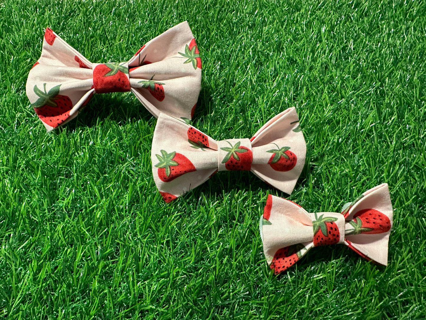 Strawberries & Dots Bow Tie