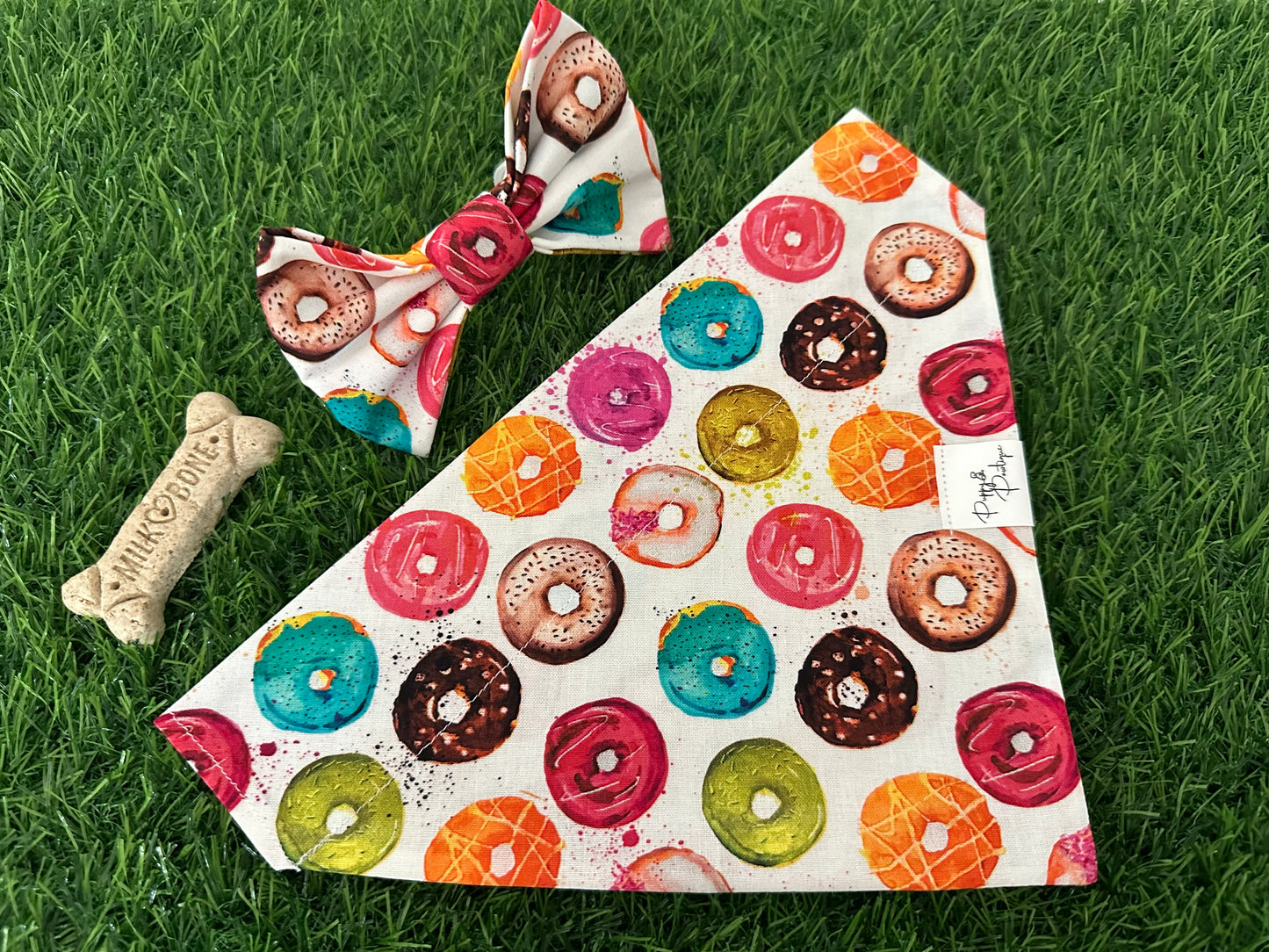 Rainbow Donuts Dog Bandana