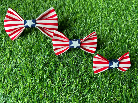 Red, White & Blue Star Patriotic Bow Tie