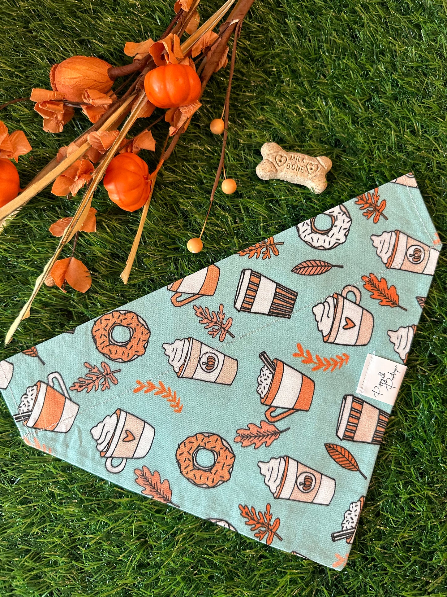 Pumpkin Spice & Everything Nice Dog Bandana