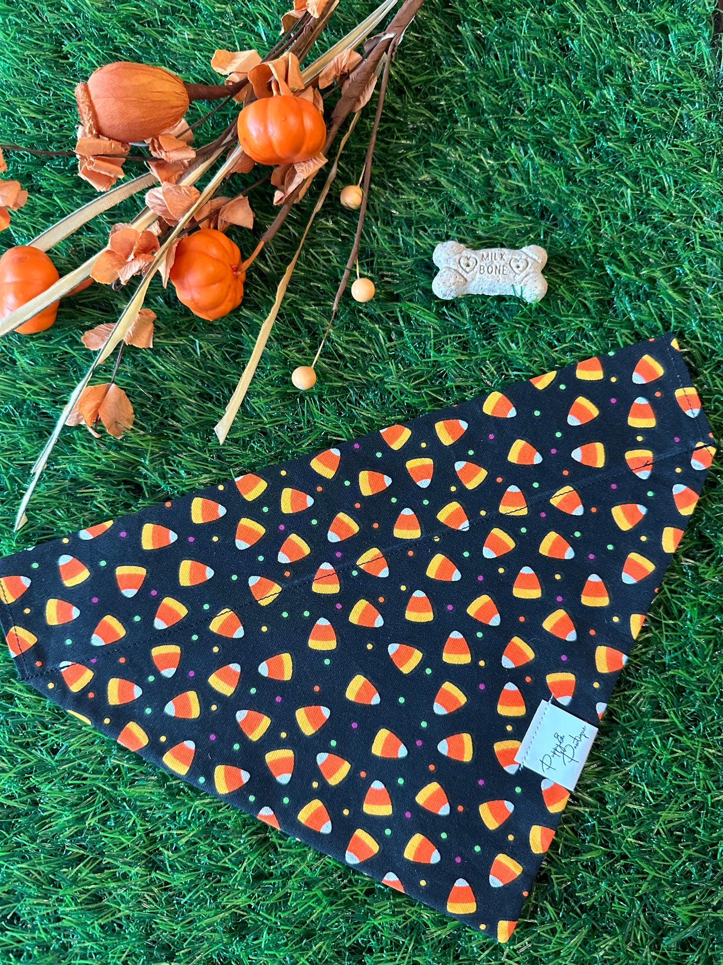 Candy Corn Dog Bandana