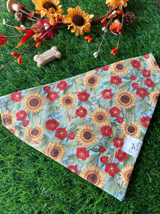 Fall Sunflower Garden Dog Bandana