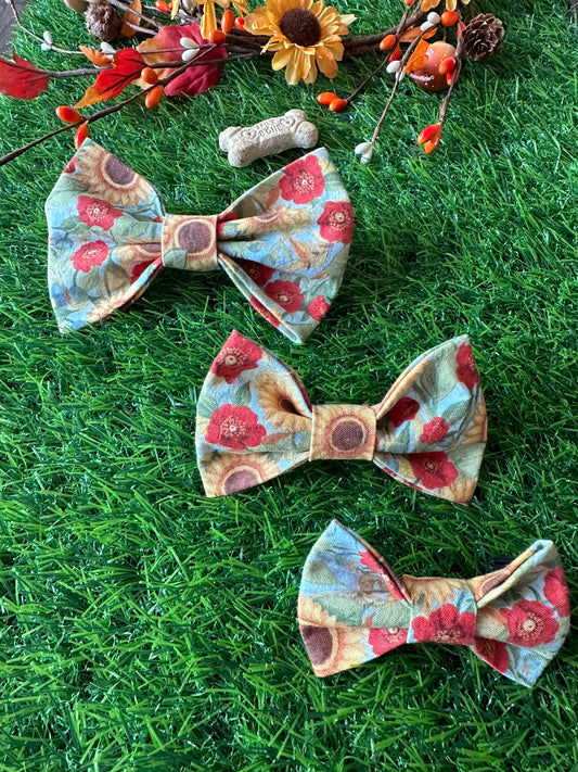 Fall Sunflower Garden Bow Tie