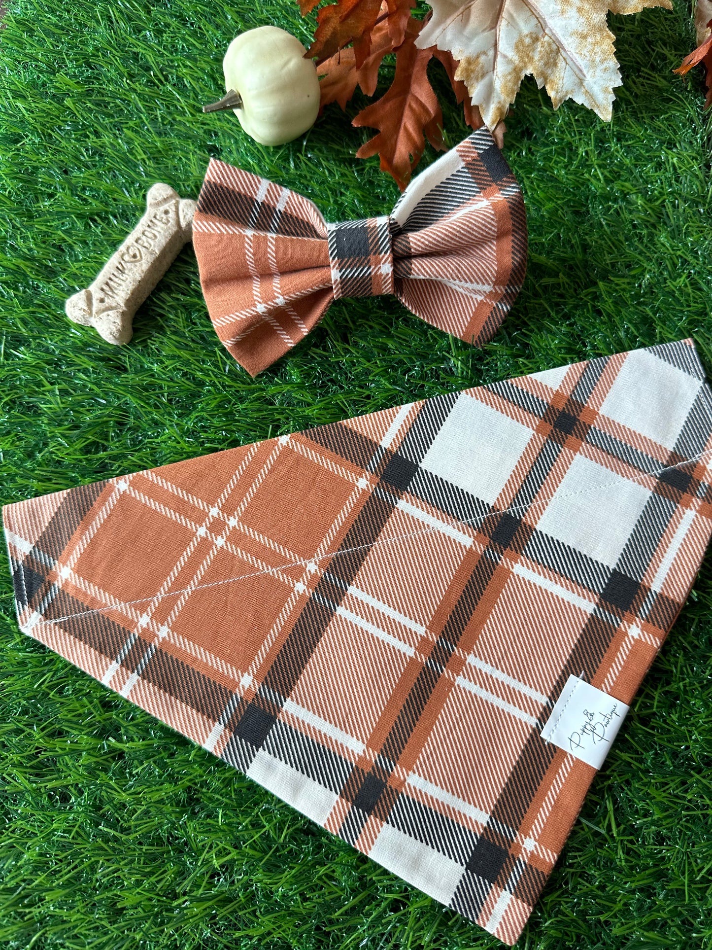 Fall Plaid Dog Bandana