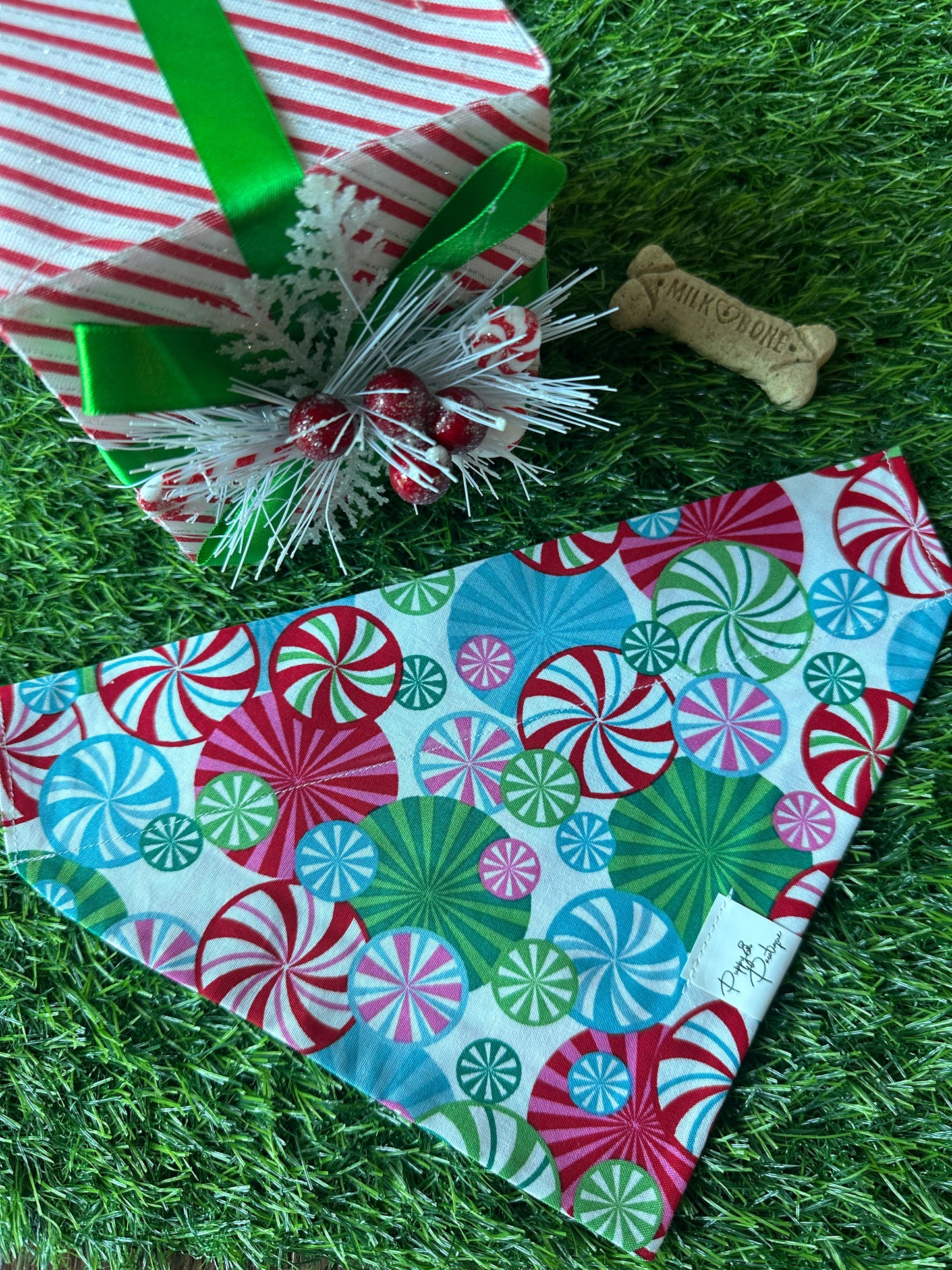 Peppermint Swirl Dog Bandana