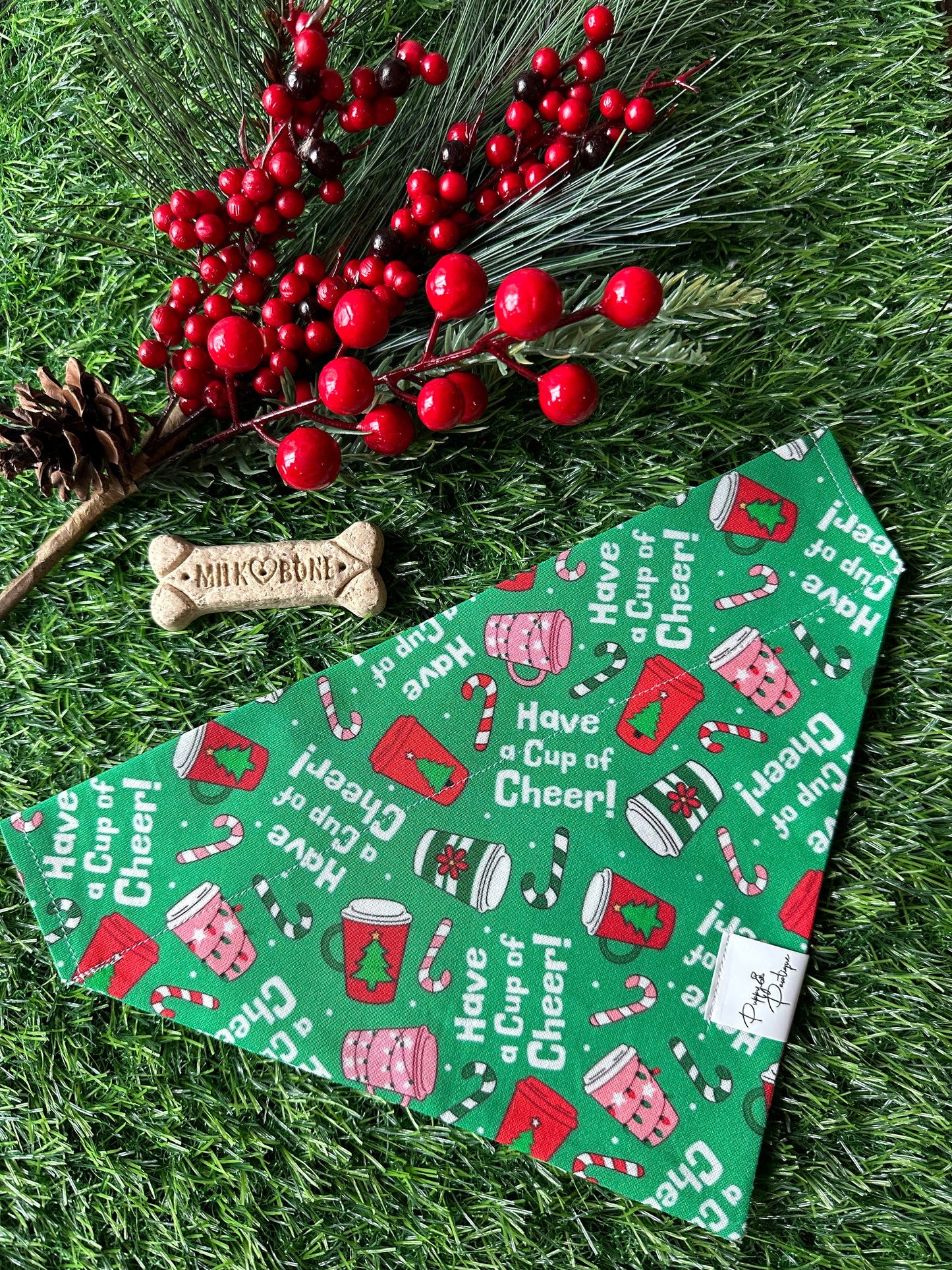 Have a Cup of Cheer! Dog Bandana